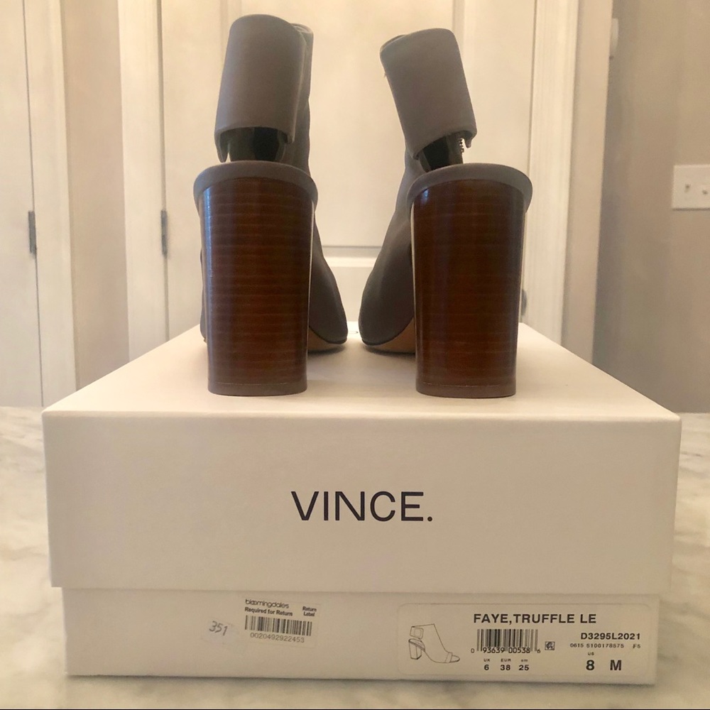 VINCE Faye Peep-toe Cutout Booties - Picture 4 of 8
